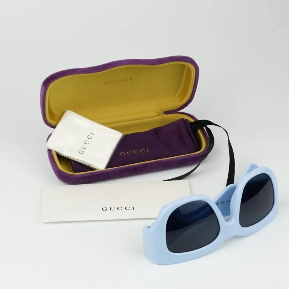 NEW Gucci GG1545S  004 Light Blue Women Square Sunglasses GG 1545S